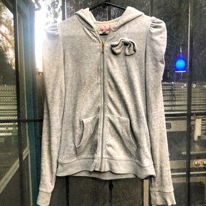 SOLD! Juicy Couture girls puff sleeve velour bling hoody